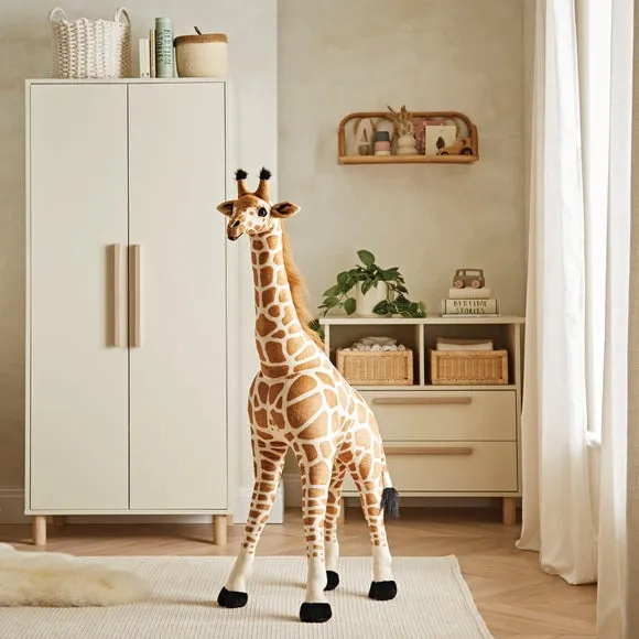 Standing Giraffe Plush Toy - Yellow, Soft Fabric image