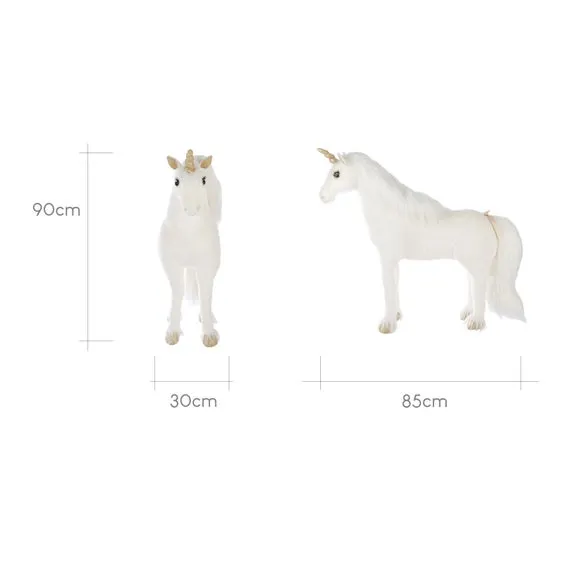 Standing Unicorn Plush Toy - Cream