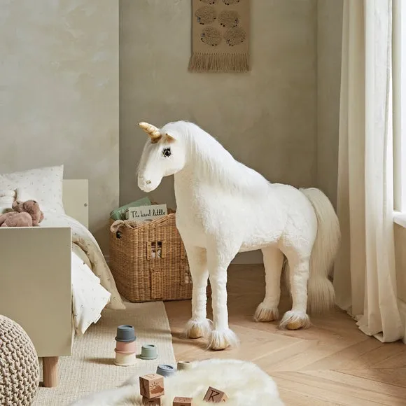 Standing Unicorn Plush Toy - Cream image