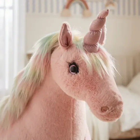 Standing Unicorn Plush Toy - Pink