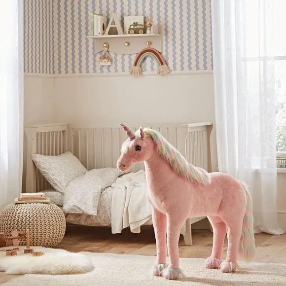 Standing Unicorn Plush Toy - Pink