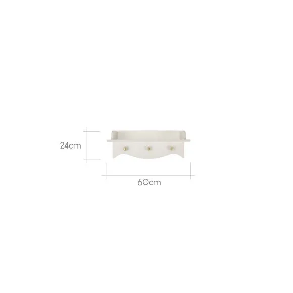 Wall Shelf with Hooks - Pale Cashmere