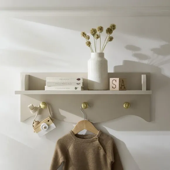 Wall Shelf with Hooks - Pale Cashmere image
