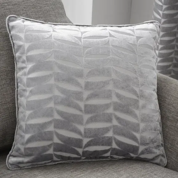 Jacquard Eyelet Curtains - Silver