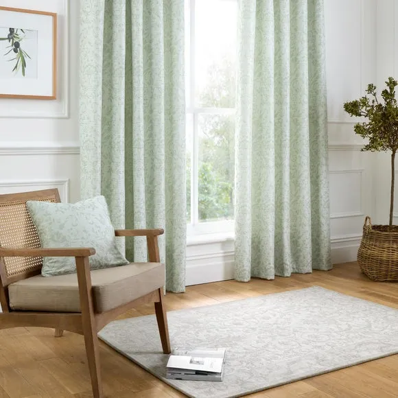 Square Filled Cushion with Jacquard - Green