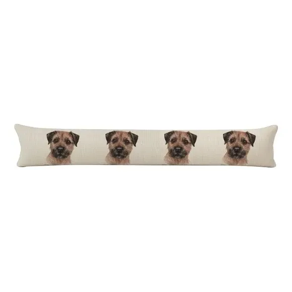 Border Terrier Draught Excluder - Cream, Polyester