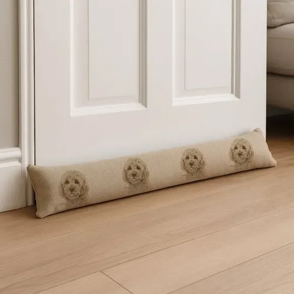 Cockapoo Draught Excluder - Cream, Polyester image