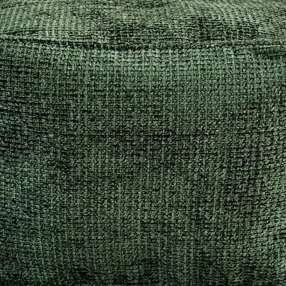 Cube Pouffe with Removable Inner - Green, Fabric