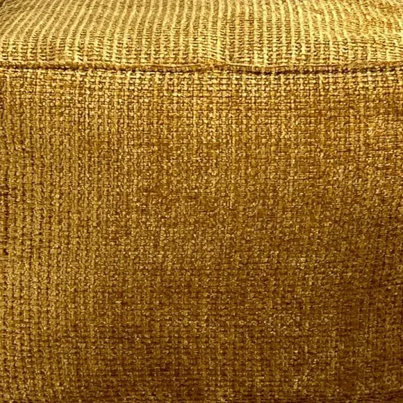 Cube Pouffe with Removable Inner - Yellow, Fabric