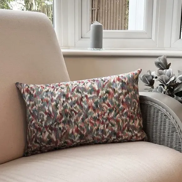 Rectangular Cushion Abstract Print - Multicolor