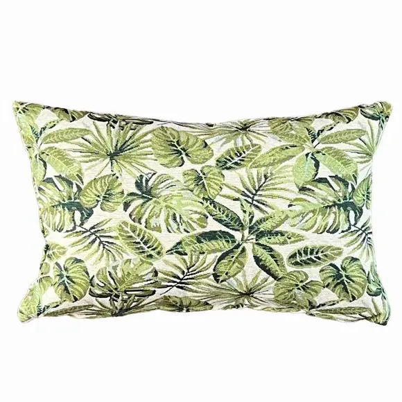 Rectangular Cushion Botanical Print - Green
