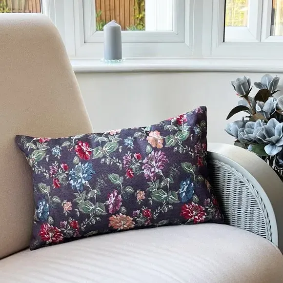 Rectangular Cushion Floral Print - Multicolor