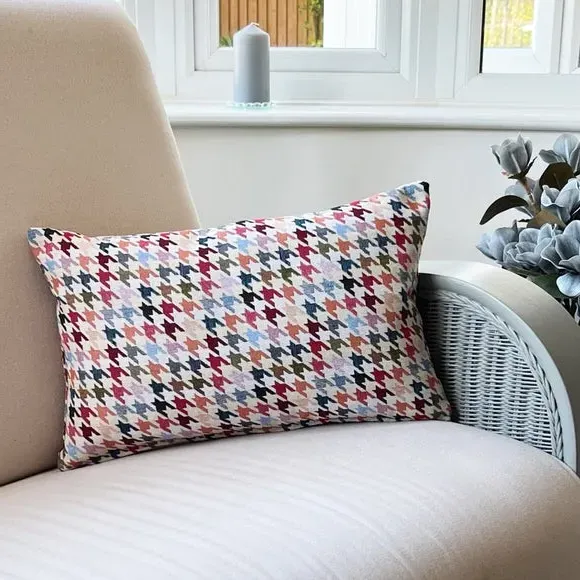 Rectangular Cushion Houndstooth - Multicolor image