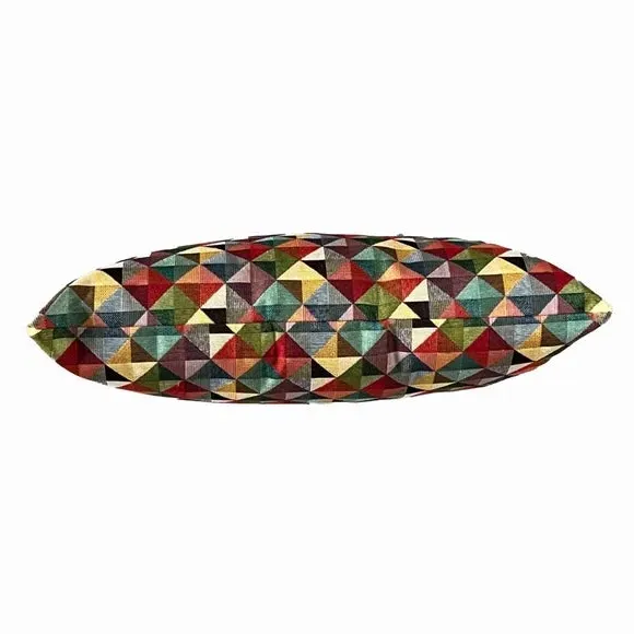 Rectangular Cushion with Geometric Print - Multicolor
