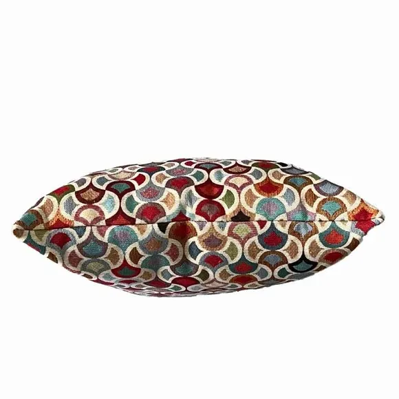 Rectangular Cushion with Zip - Multicolor, Tapestry