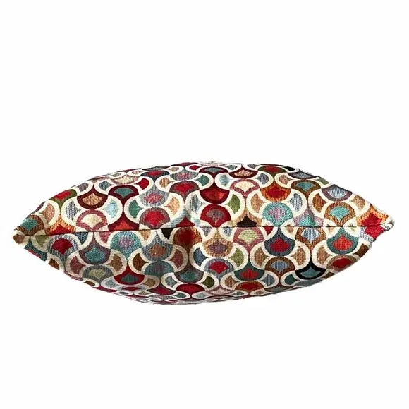 Rectangular Cushion with Zip - Multicolor, Tapestry