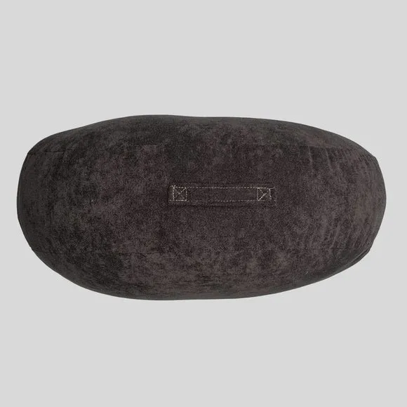 Round Floor Cushion with Handle - Brown