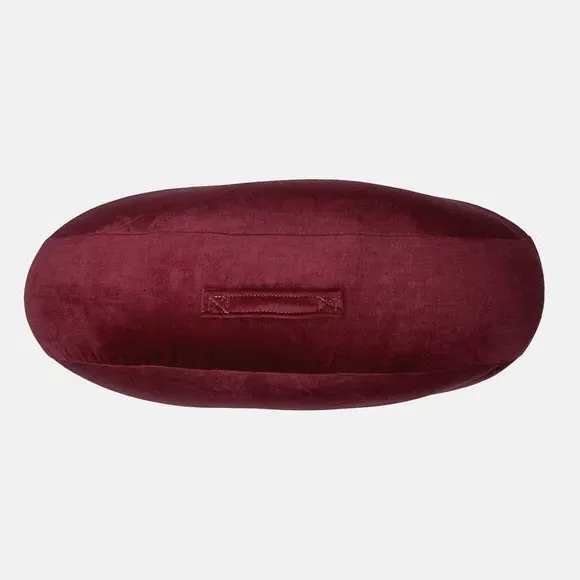 Round Floor Cushion with Handle - Deep Red