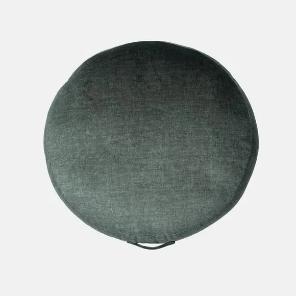 Round Floor Cushion with Handle - Moss Green