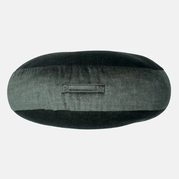 Round Floor Cushion with Handle - Moss Green