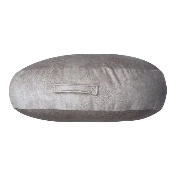Round Floor Cushion with Handle - Silver