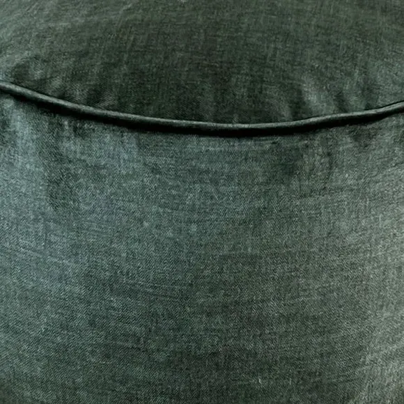 Round Pouffe with Removable Inner - Green, Fabric