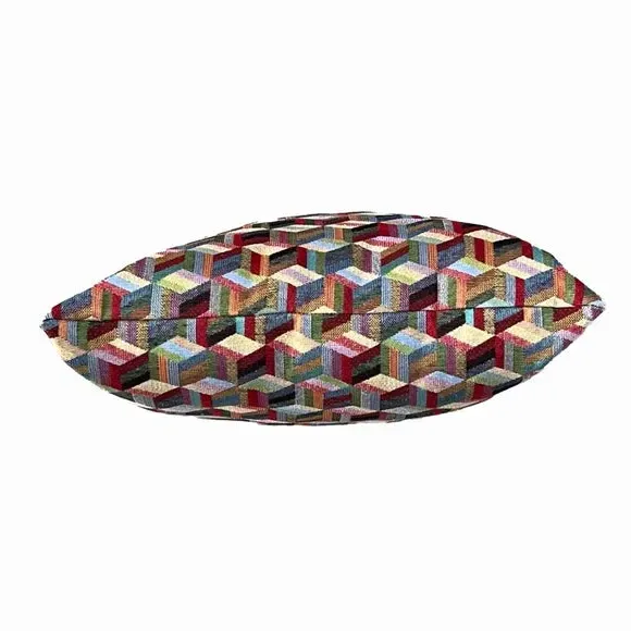 Square Cushion Geometric Print - Multicolor