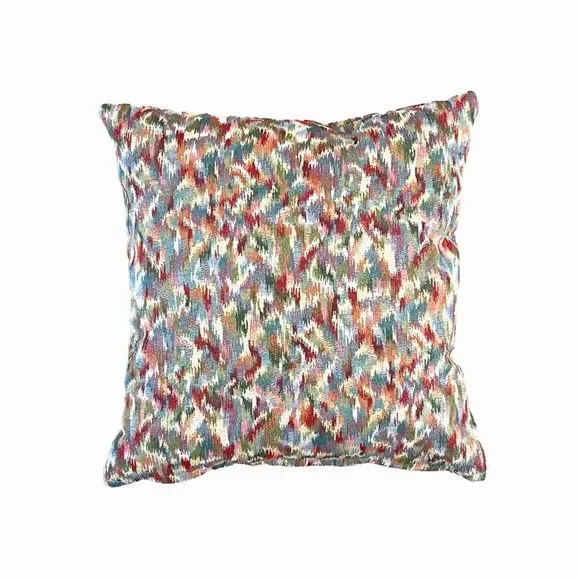 Square Cushion with Abstract Print - Multicolor
