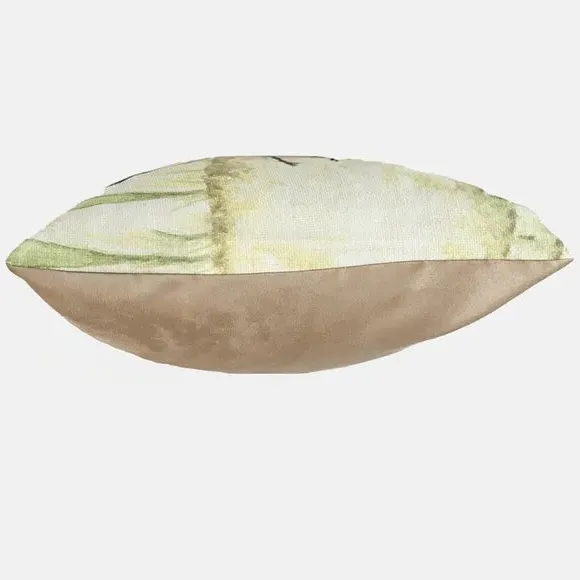 Square Cushion with Bee Print - Multicolor, Polyester