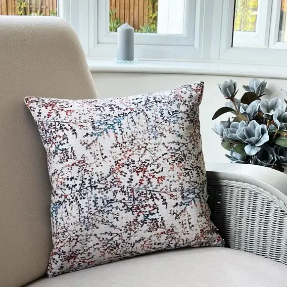 Square Cushion with Zip Closure - Cream, Tapestry