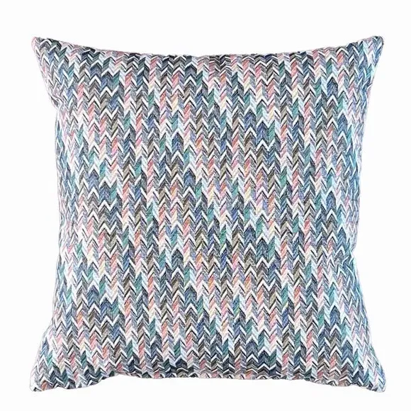 Square Cushion with Zip Closure - Multicolor