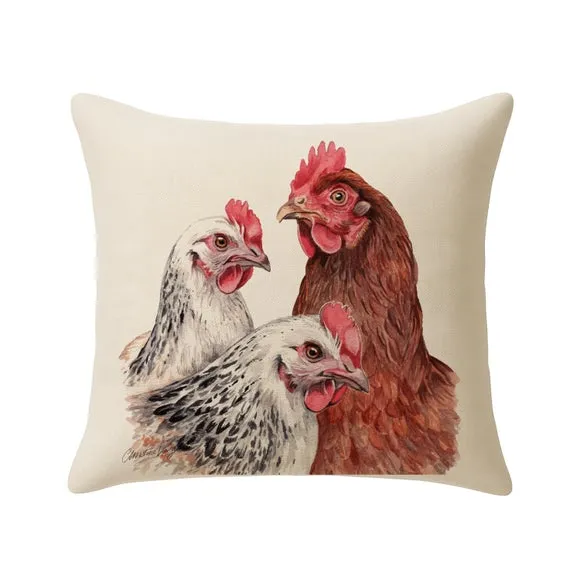 Square Cushion with Zip - Cream, Suede