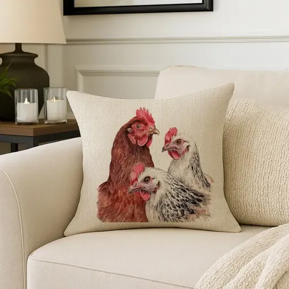 Square Cushion with Zip - Cream, Suede image
