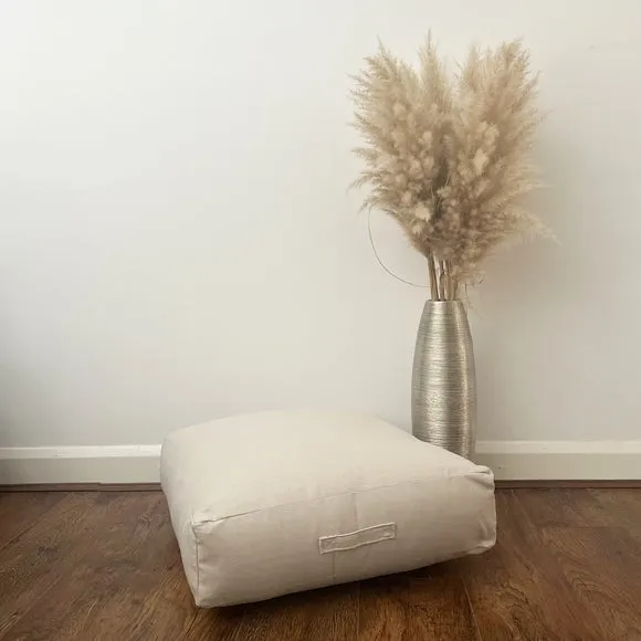 Square Floor Cushion with Handle - Cream image