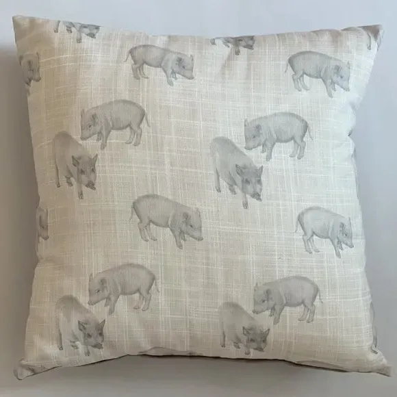 Square Scatter Cushion - Grey, Polyester