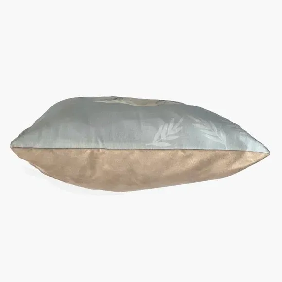 Square Scatter Cushion with Print - Grey, Polyester