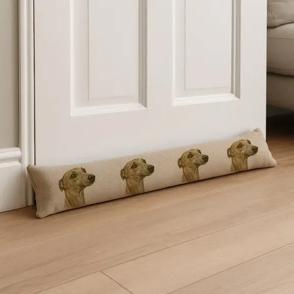 Whippet Draught Excluder with Zip - Cream image