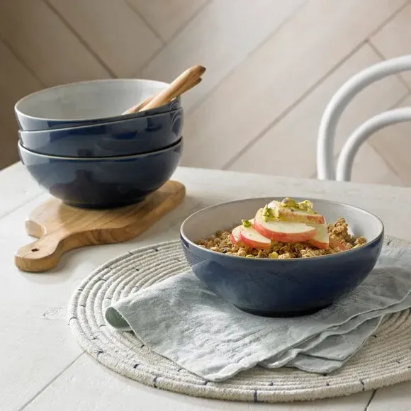 12-Piece Dinner Set - Dark Blue, Stoneware