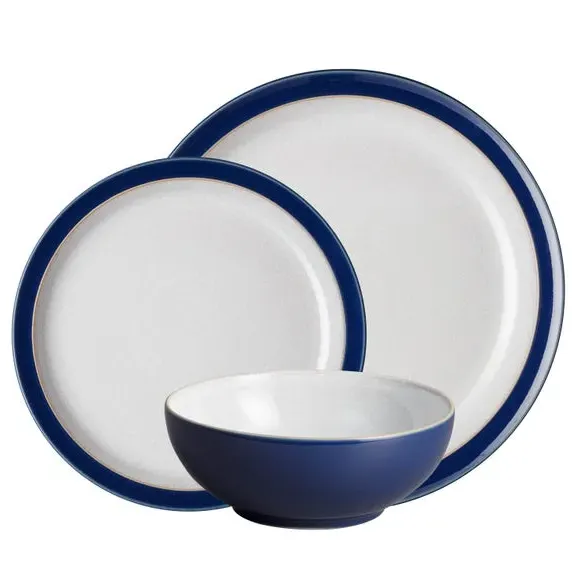 12-Piece Dinner Set - Dark Blue, Stoneware image