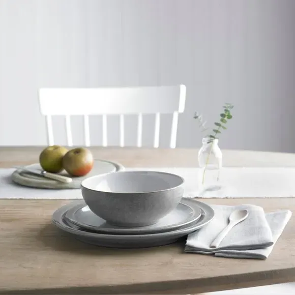 12-Piece Dinner Set - Grey, Stoneware