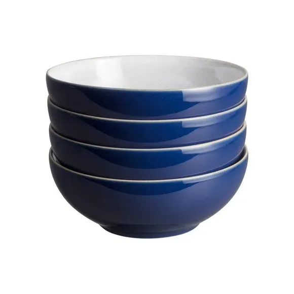 4-Piece Cereal Bowl Set - Blue, Stoneware