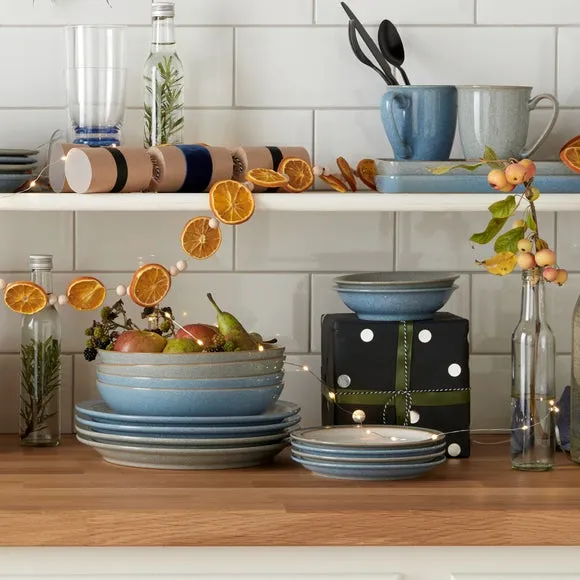 Pasta Bowl with Textured Glaze - Grey, Stoneware