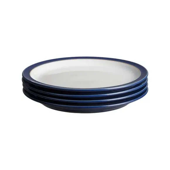 Set of 4 Side Plates - Blue, Stoneware