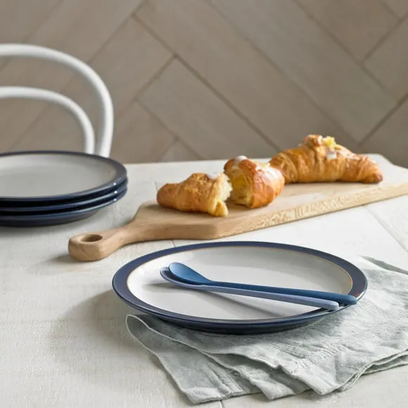 Set of 4 Side Plates - Blue, Stoneware image