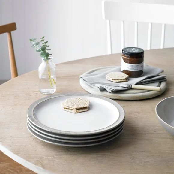 Side Plate with Textured Glaze - Grey, Stoneware