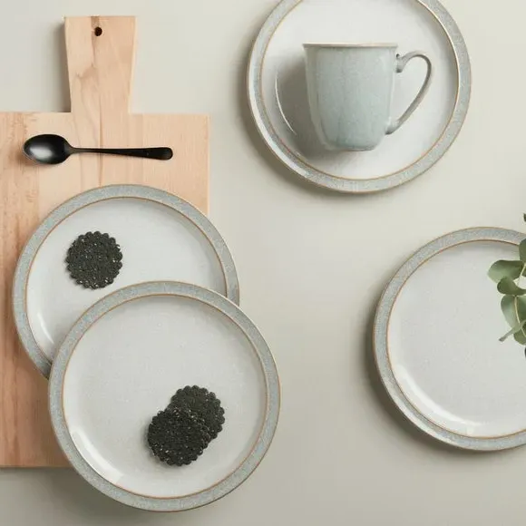Side Plate with Textured Glaze - Grey, Stoneware