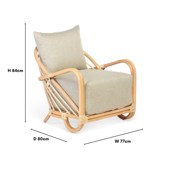 Arch Rattan Chair - Natural
