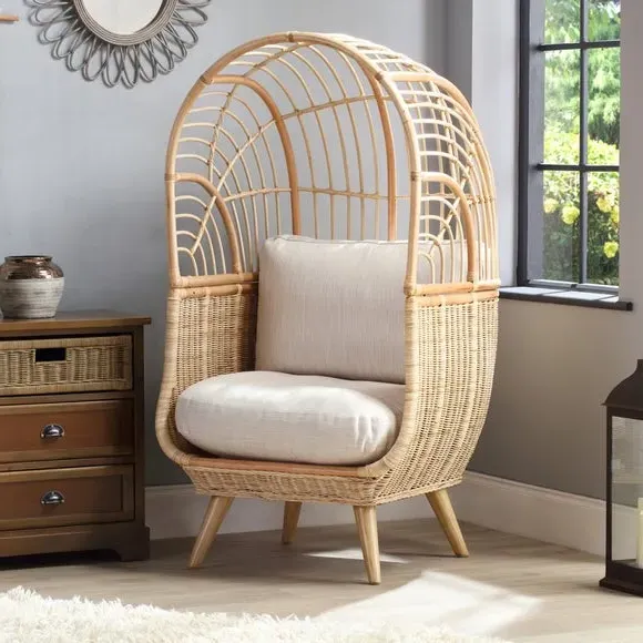 Cocoon Chair Hand-Woven - Natural, Rattan