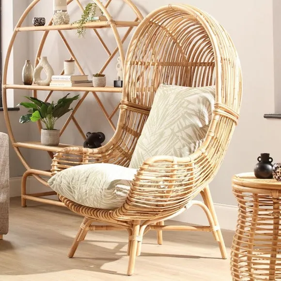 Hood Style Chair - Natural, Rattan image