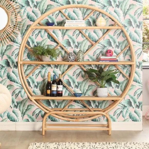 Large Etagere Bookcase with 3 Shelves - Natural